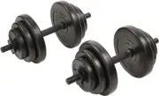 Exercise Vinyl 40 Lb Dumbbell Set Hand Weights for Strength Training, Weight Los