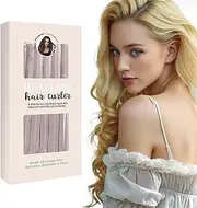 Heatless Curling Rod - Heatless Hair Curler for Overnight Curls, Soft Hair Curlers to Sleep In, Heatless Curlers for Women, No Heat Curls for Short Hair & Long Hair (silvery, 10 IN)