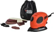 Black & Decker KA161BC Mouse Detail Sander with Accessories, 240 V, Black/Orange, Set of 16 Piece