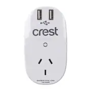 Crest PWA04994 USA Adaptor with USB Charging