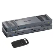 Simplecom KM490 HDMI and DisplayPort Dual Monitor KVM Switch for 2 Computers wit