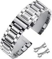 [Niziruoup] Stainless Steel Watch Band 14mm 15mm 16mm 17mm 18mm 19mm 21mm 20mm 22mm 23mm 24mm Universal Metal Watch Strap Smartwatch Replacement Band Men Women fit Most Traditional Watches