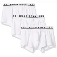 在飛比找Yahoo奇摩購物中心優惠-Hugo Boss 男合身四角內褲3件裝(白色)