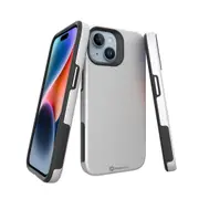 iPhone 15 Pro Rugged Shockproof Case Cover - Best Quality, Flexible & Strong, Lightweight, Heavy-Duty Protection, Durable - Silver