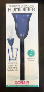 New Conair Personal Ultrasonic Humidifier Cool Mist Portable Flower Blue