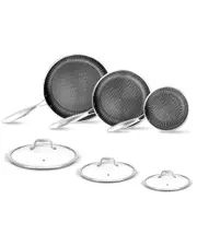 Nutrichef 3pc Stainless Steel Cookware Set