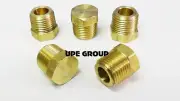 BRASS CORED HEX PLUG MALE 3/8 NPT THREADS PIPE FITTING AIR WATER BOAT QTY 5