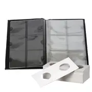 Coin Collection Book Australia Holder Album Staple Cardboard Flips 2" X2" Inches Clear Window Collector Display Storage Stock 60 Pockets 100X 25mm