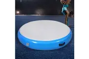 Everfit 1m Air Track Spot Inflatable Gymnastics Tumbling Mat Round Blue