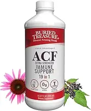 Buried Treasure ACF Extra Strength Extreme Immune Support with Elderberry Echinacea Vitamin C and Herbal Blend for Comprehensive Rapid Relief 16 Fluid Ounce