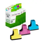 3Pk TCT Compatible For HP 02 Cyan Magenta Yellow HY Photosmart C5180 3310 D7360