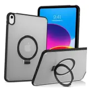 for iPad 10th Generation Case with Invisible Foldable Kickstand Stand Black