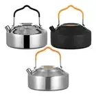 Stainless Outdoor Portable Pot Campfire 1L Camping Camp Steel Kettle Kettle Tea