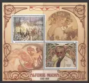 Art / Alphonse Mucha - Famous Painter from Czech Republic MNH**