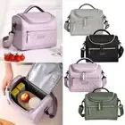 Portable Insulation Bag Solid Color Tote Cooler Bags Lunch Bags for Women Men