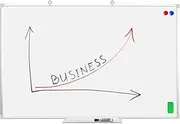 HAND IN HAND Ultra-Slim Magnetic Whiteboard, 600x450mm, Dry Erase Board, Silver Aluminum Frame