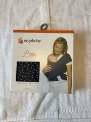 Ergobaby Aura Wrap Navy Stars Baby Wrap Carrier Ergo Baby 8-25lb One Size