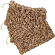 NULYLU Reusable Exfoliating Soap Pouches Jute Mesh Bag Soap Saver for Shower and Bath Drawstring