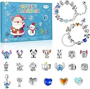 SWIND Christmas Advent Calendar 2025 for Girls and Boys With 24 Days Unique Gift Christmas Countdown Calendar Blind Box DIY Creative Charm Pendant Bracelet