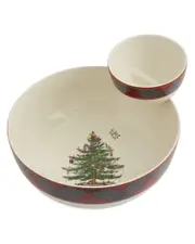 Spode Christmas Tree 2pc Tiered Chip & Dip NoSize NoColor