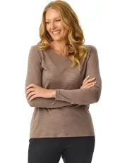 [Fella Hamilton] Hedrena Classic Long Sleeve Tee in Truffle