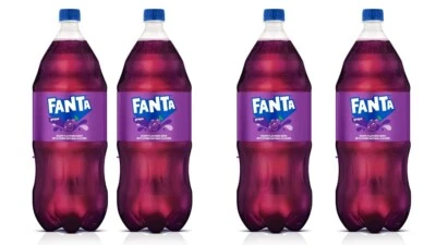 Fanta Grape Fruit Soda Pop, 2 Liter Bottle (Pack of 4)