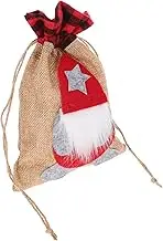 PLAFOPE Xmas Candy present Bag Reusable Storage Bag Drawstring Design for Easy Closure Classic Burlap Style for Treats and