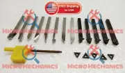1/4" HSS Lathe Form Tools + Indexable Tool 10 Inserts EMCO UNIMAT MYFORD BOXFORD