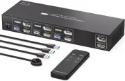 Hdmi+Displayport KVM Switch 2 Monitors 3 Computers 4K60Hz 2K120Hz KVM Switch DP1