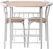 OSJ Round Dining 3-Piece Set, Dining Table, Dining Set, 2 Chairs, Width 27.6 inches (70 cm), Compact Size, 2 Seats, Stylish, New Life