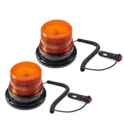 2PCS LED Beacon Warning Lights Magnetic Strobe Emergency Flashing Light Lamp 12V
