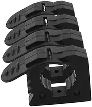 TOPPERFUN 4pcs Automobile Installation Fixture Pole Clamp Truck Cap Mounting Clamps Roof Rack Brackets Utility Trailer Accessories Roof Rack Mounting Brackets Tube Clamp Rubber Black