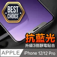 在飛比找PChome24h購物優惠-iPhone 12 / 12 Pro【2.5D】抗藍光 鋼化