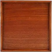 Wooden Serving Tray, Light and Solid Wood Square Tea Tray, Multipurpose Coffee Snacks Serving Plate for Cafe Restaurant Home, Large, Medium and Small(30*30cm)