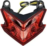 KIXURO Motorcycle LIGHT Brake Turn Signal Rear Tail Light Indicator Running Red Stop Lamp For Z125 2013-2022 Z800 ZX6R 2013-2016 Motorcycle Turn Signal Light(BLACK Red)