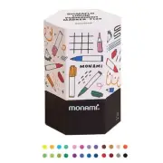 Monami Sigmaflo Liquid Permanent Marker F128 24 Color Set Fine Tip 1mm