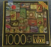 Variety Of Cans Puzzle 1000pcs Big Ben Luxe MB Premium Quality Blue Board Teas