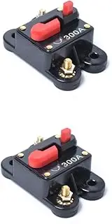 BELLIFFY 2pcs 300 High Tech Water Resistant Housing 300amp Circuit Breaker Manual Reset Gfci Breaker Dc 12-24v Auto Car Inverter