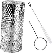 HOMOBABE Lightweight Rolling Grilling Basket Barbecue Rolling Cage Bbq Grill Mesh
