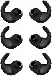 ALXCD Anti Slip Earhook Tips Compatible with Beats Studio Buds, 3 Pairs Anti-Slip Anti Lost Earbuds Hook Tips Sport Ear Tips, Compatible with Beats Studio Buds, Ear Hook Black