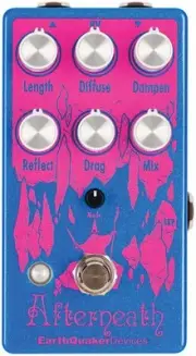 New EarthQuaker Devices Afterneath Blue Magenta Short Delay Reverb 0810019913785
