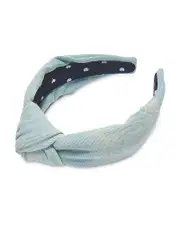 Lele Sadoughi Denim Knotted Headband