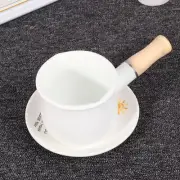 Nonstick Enamel Milk Pan Butter Coffee Warmer Small Milk Pot Kitchen Cooking Pot