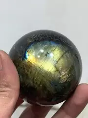 368g Natural Flash Labradorite Quartz Sphere Crystal Ball Reiki Energy Healing