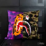 BAPE COLOR CAMO TIGER SHARK HALF CUSHION 半虎半鯊拼接迷彩 抱枕 鯊魚 迷彩