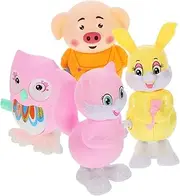 UPKOCH 4pcs Cartoon Wind Up Decorative Bunny Clockwork for Early Learning Energy Saving No Battery for Enhances Tactile Skills and Coordination Random Color