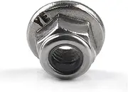 LIGIGWASH 10pcs Flange Locknut with Wrench Self-Locking Nylon Insert Nuts for Automotive Construction and Machinery Silver Finish for Enhanced Durability