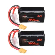 2Pcs URUAV VTC6 18650 4S 14.8V 3000mAh 15/30C 4S1P LR Li-ion LionPack Battery XT60 Plug for GEPRC Crocodile Baby 4 Croco