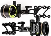 Compound Bow Sight Aluminum Alloy Archery Bow Sights 0.019" Fiber Optic 5 Pin Bow Sight with Sight Light Compound Bow Accessory