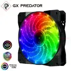 Silent Rainbow RGB LED Fan computer PC case heat sink CPU cooling 120mm